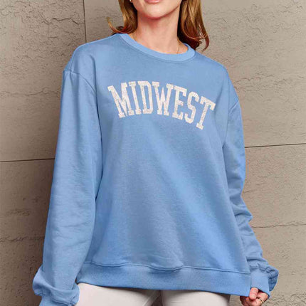 Simply Love Full Size MIDWEST Graphic Sweatshirt