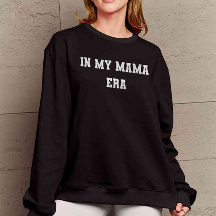 Simply Love Full Size IN MY MAMA EAR Graphic Sweatshirt