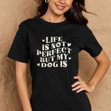 Simply Love Full Size Dog Slogan Graphic Cotton T-Shirt