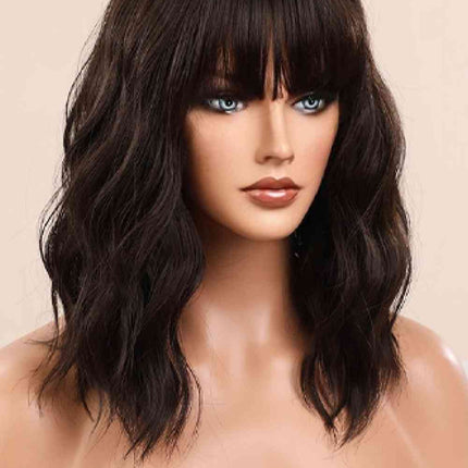 Natural Looking Synthetic Full Machine Bobo Wigs 12''