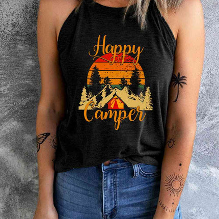 Graphic Grecian Neck Tank