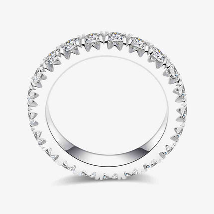 2.3 Carat Moissanite 925 Sterling Silver Eternity Ring
