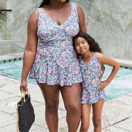 Marina West Swim Full Size Clear Waters Swim Dress in Rose Sky