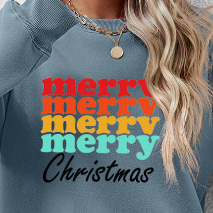 MERRY CHRISTMAS Graphic Long Sleeve Sweatshirt
