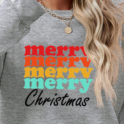 MERRY CHRISTMAS Graphic Long Sleeve Sweatshirt