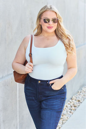 Basic Bae Full Size Square Neck Wide Strap Tank - Vickie Lynn's