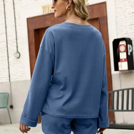 Women's Fashion Trend Waffle Casual Suit