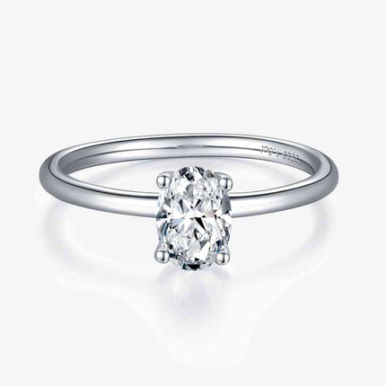 1 Carat Moissanite 925 Sterling Silver Solitaire Ring