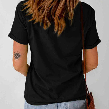 Slogan Graphic Short Sleeve T-Shirt