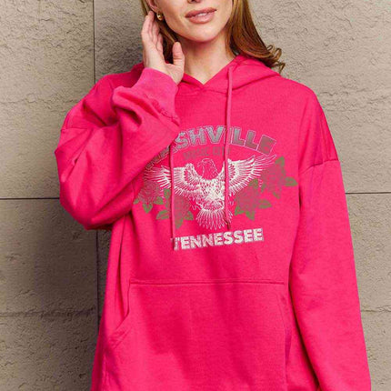 Simply Love Full Size NASHVILLE TENNESSEE Graphic Hoodie