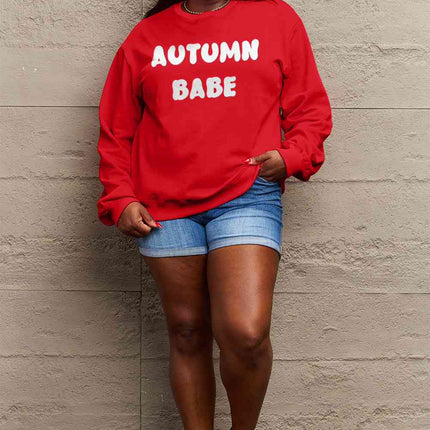 Simply Love Full Size AUTUMN BABE Graphic Sweatshirt
