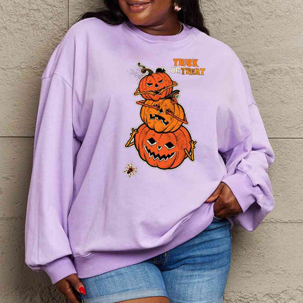 Simply Love Full Size TRICK OR TREAT Graphic Sweatshirt