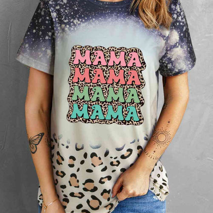 Printed MAMA Graphic Round Neck Tee