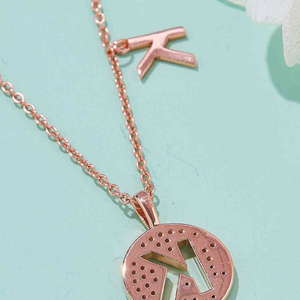 Adored Moissanite K to T Pendant Necklace