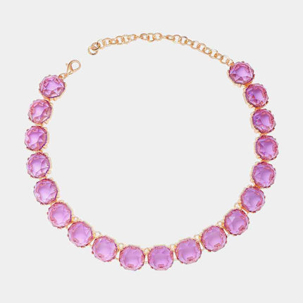 Zinc Alloy Resin Necklace