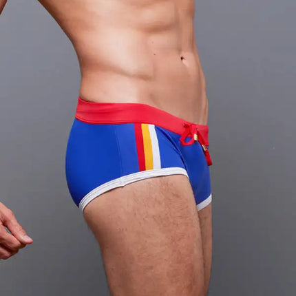 Bañador tipo bóxer con cintura ancha y bloques de color para hombre 