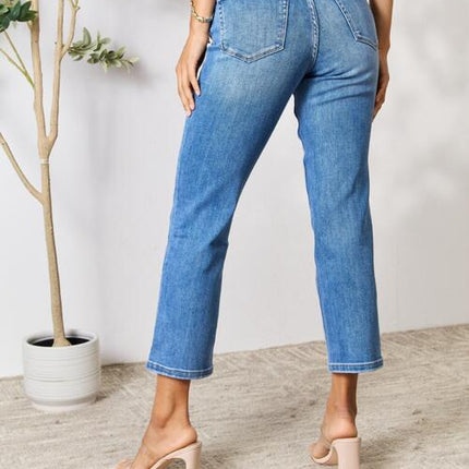 BAYEAS Full Size High Waist Straight Jeans