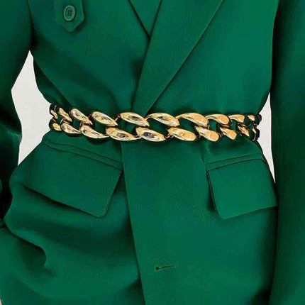 1.2" Width Acrylic Curb Chain Belt - Vickie Lynn's