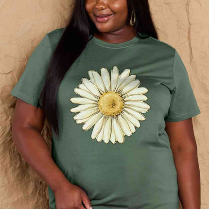 Simply Love Full Size FLOWER Graphic Cotton Tee