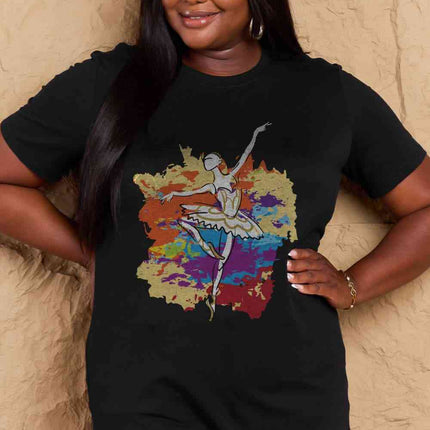 Simply Love Full Size Ballet Dancer Graphic Cotton T-Shirt