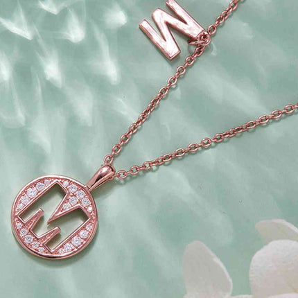 Adored Moissanite K to T Pendant Necklace