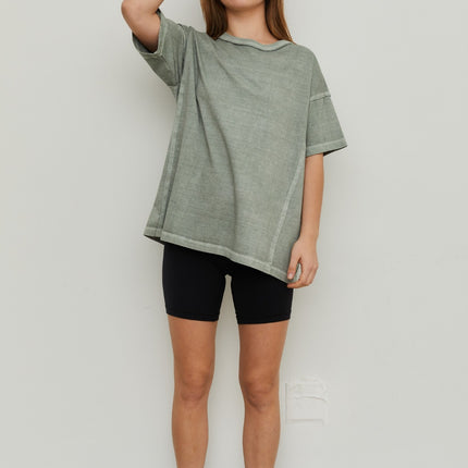 THE BLANK LAB Exposed Seam Short Sleeve T-Shirt