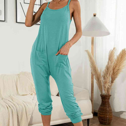 Spaghetti Strap Pocket Jumpsuit