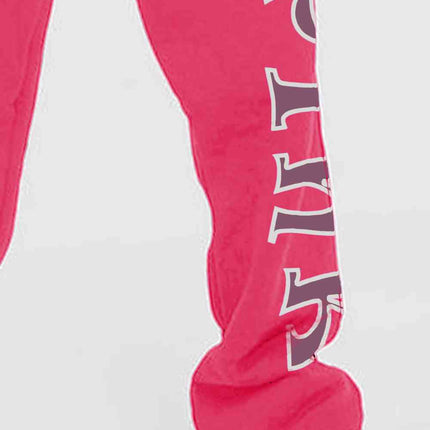 Simply Love Full Size PINK Graphic Sweatpants