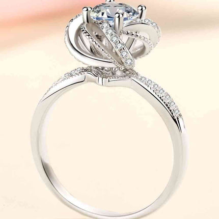 1 Carat Moissanite 925 Sterling Silver Ring