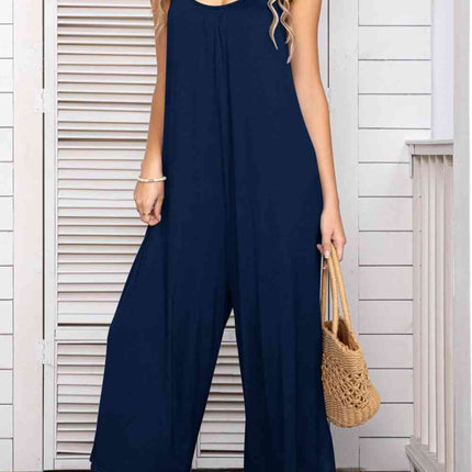 Spaghetti Strap Scoop Neck Jumpsuit
