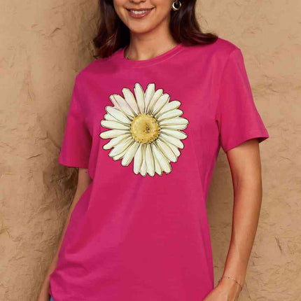 Simply Love Full Size FLOWER Graphic Cotton Tee