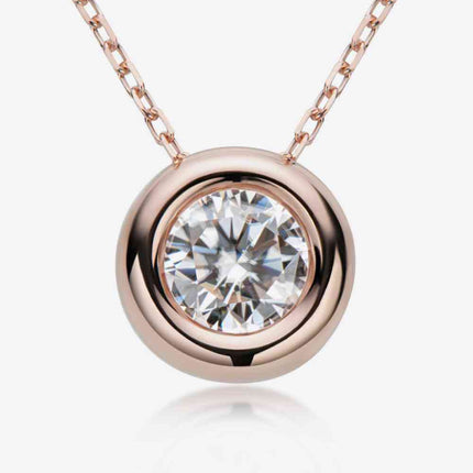 Adored 1 Carat Moissanite Pendant 925 Sterling Silver Necklace