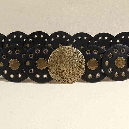 Round Shape PU Leather Belt