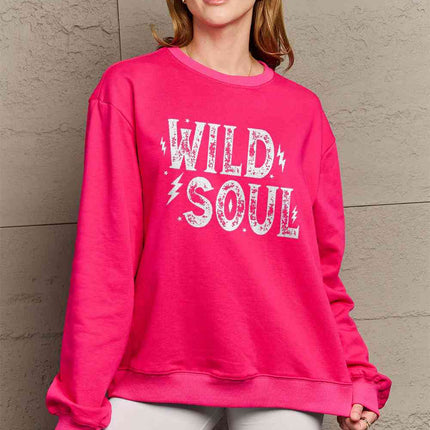 Simply Love Full Size WILD SOUL Graphic Sweatshirt