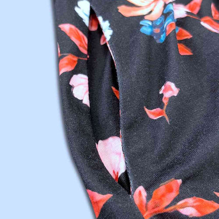 Double Take Printed Scoop Neck Sleeveless Buttoned Magic Dress with Pockets