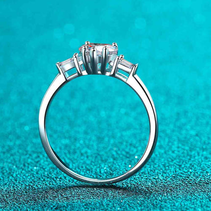 1.2 Carat Moissanite Heart Ring