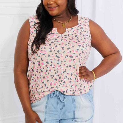 Heimish Full Size Printed Sleeveless Top