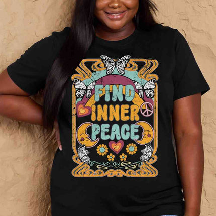 Simply Love Full Size FIND INNER PEACE Graphic Cotton T-Shirt