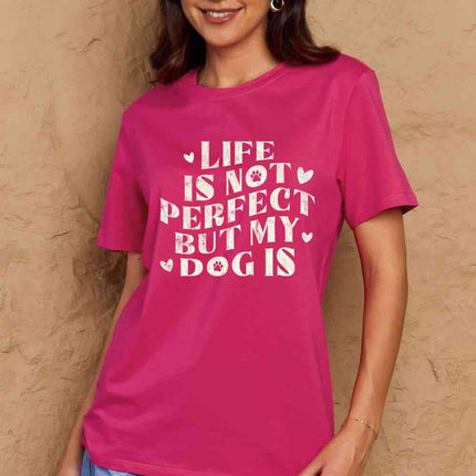 Simply Love Full Size Dog Slogan Graphic Cotton T-Shirt