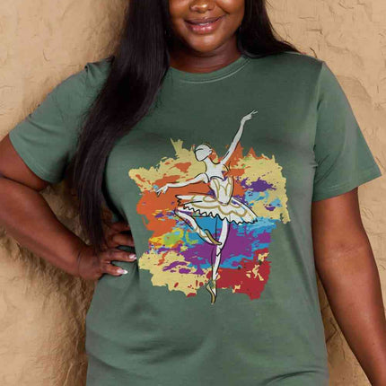 Simply Love Full Size Ballet Dancer Graphic Cotton T-Shirt