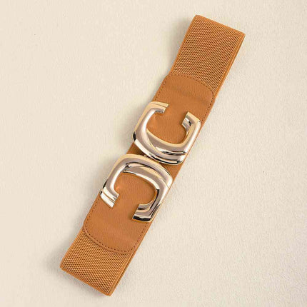 Zinc Alloy Buckle Elastic Wide Belt