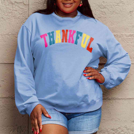 Simply Love Full Size THANKFUL Graphic Sweatshirt