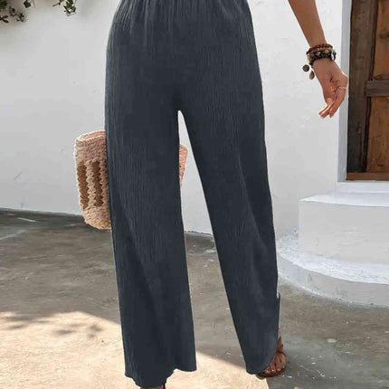 Full Size High Waist Wide Leg Pants