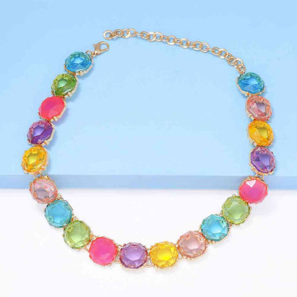 Zinc Alloy Resin Necklace