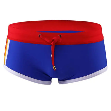 Bañador tipo bóxer con cintura ancha y bloques de color para hombre 