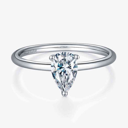 1 Carat Moissanite 925 Sterling Silver Solitaire Ring