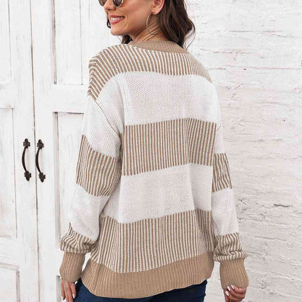 Full Size Round Neck Drop Shoulder Sweater
