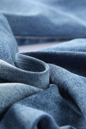 Leopard Distressed Pocketed Straight Jeans