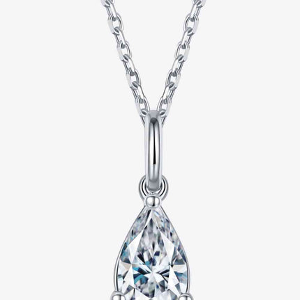 1 Carat Moissanite 925 Sterling Silver Necklace