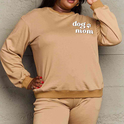 Simply Love Simply Love Full Size Round Neck Dropped Shoulder DOG MOM Graphic Sweatshirt